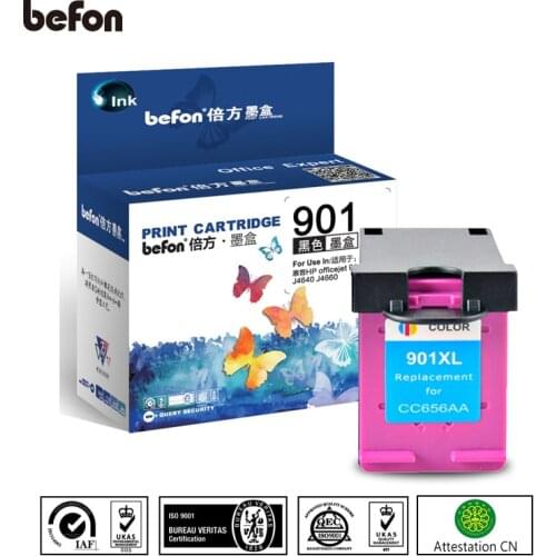 Befon Compatible 901XL Ink Cartridge Replacement for HP 901 for Officejet 4500 J4500 J4540 J4550 J4580 J4640 J4680c J4660 4660