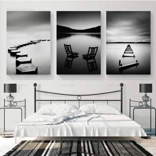 Modern Still Life Posters Seaside Lakeside Leisure Life Canvas Painting Print Picture Home Wall Art for Living Room Decoration