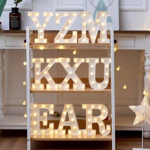 LED English letter lamp proposal creative arrangement supplies romantic confession adult birthday party decoration digital