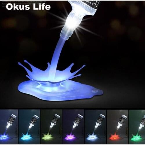 3D Portable USB Power LED Night Light Touch Switch RGB Liquor cabinet light Pour the wine Lamp Bar Party Exhibit Display Decor