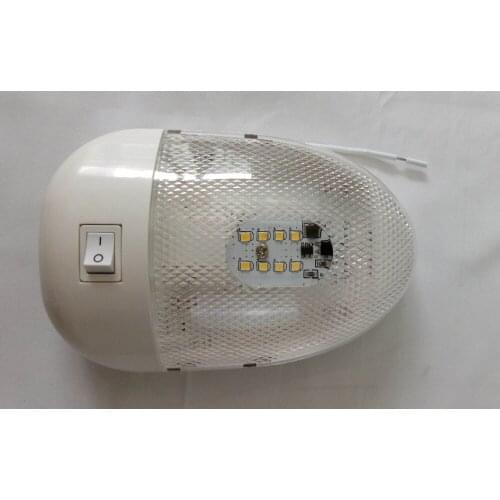 12V LED Single Dome Light Ceiling Fixture 200LM Natural White RV Camper Trailer Marine