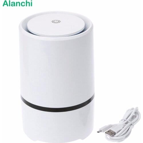 Alanchi Home USB Air Purifier Mini Desktop Aroma Diffuser Air Cleaner Support HEPA filter Ionizer Fan 1pcs/lot