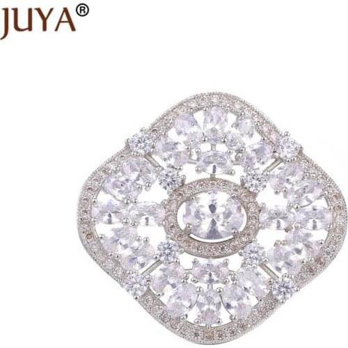 Top Quality Luxury AAA Cubic Zirconia Crystal Big Charm diy Jewelry Spacer Pendant Connectors For Pearls Jewellery Making
