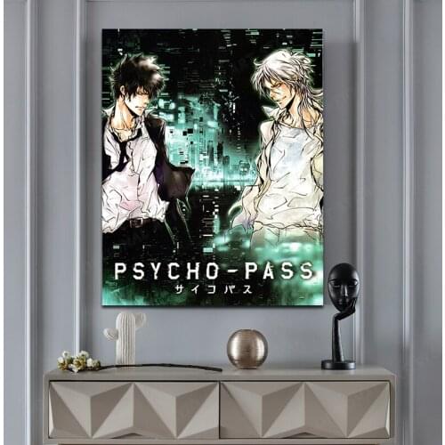 Japanese Shinya Kougami Police Fight MOVIE Psycho Pass Art Film Print Canvas Poster Home Wall Decor Painting