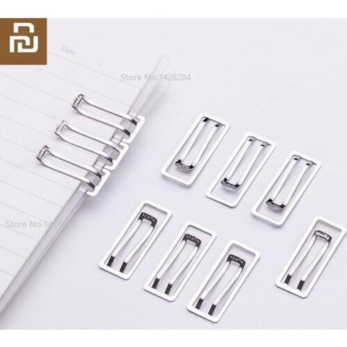 Youpin New strong paper clip Metal 20pcs Stationery Clear Binder Clips Tickets Letter Paper Clip Stationery Easy classification