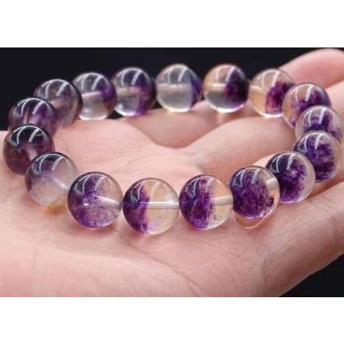 Wonderful rare natural fluorite Yin Yang Tai Chi Lucky Cornucopia Purple yellow pink gradient rainbow Women Beads Bracelet