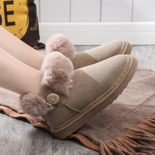 New women winter boots classic high-quality leather snow boots waterproof warm ladies boots woman shoes O6-85