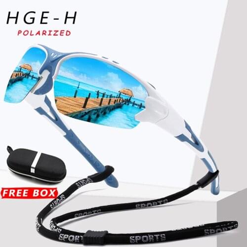HGE-H Lightweight Polarized Sunglasses Men Fashion Design Outdoor Travel 100% UV Protection Sun Glasses High Quality Goggles
