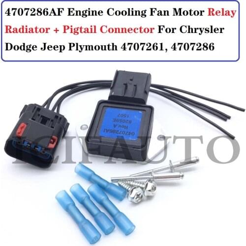 04707286AI For Chrysler Dodge Jeep Grand Cherokee Plymouth Radiator Cooling Fan Relay 4707286AF, 4707286AI, 4897034AA, 5017491AB