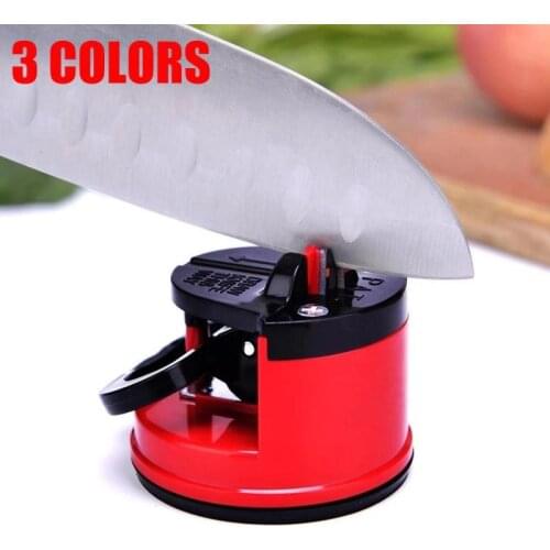 1pc Kitchen Sharpener Safe Knife Scissors Blade Grinder Stone Knives Sharpening Tungsten Diamond Sharpener Tool with Suction Pad