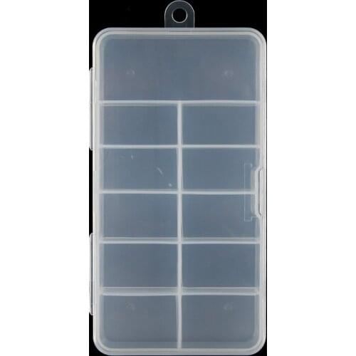 10 Grids Nail Art Storage Case Box Organizer Container Box False Tips Glitter Rhinestone Plastic Empty Boxes Case Manicure Tools