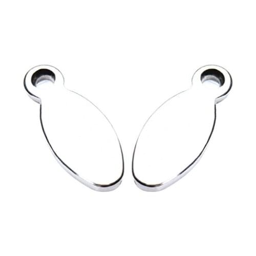 100pcs/lot Stainless steel 4mm*10mm Connector Metal Alloy Pendant For DIY Key bracelet Jewelry Making