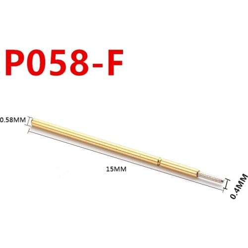 100pcs Voltage Test Probe Spring Phosphor Bronze Tube Gold Plated Length 15mm For Testing Circuit Board Instrument P058-F