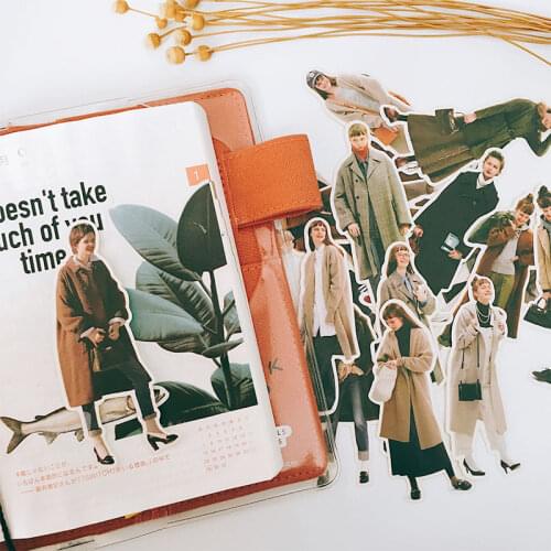 17PCS Model womens clothing Stickers Crafts And Scrapbooking stickers book Student label Decorative sticker DIY Stationery