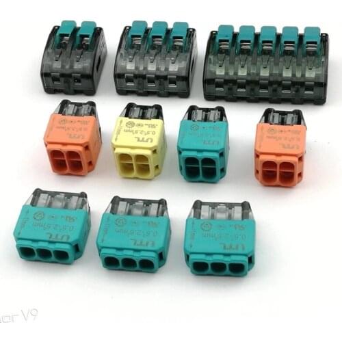 2/3/4/5/6/8 ways Push in Fast Soft and Hard wire Connector