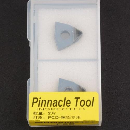 2pcs WNMA080404 PCD External Turning Tools Lathe cutter inserts blade High cost performance