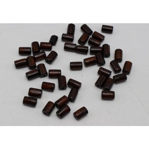 500 Brown Wood Column Tube Beads 6X10mm~Wooden Spacer