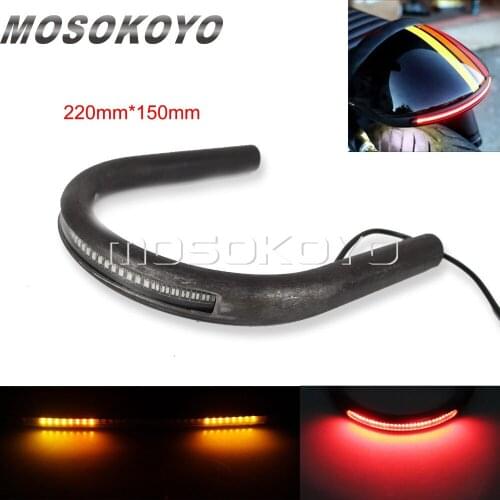 22mm/25mm Motorcycle Retro Brat Rear Seat Hoop Frame Loop LED Turn Signal Light for Cafe Racer Honda CB CL CG GB GL XL CD