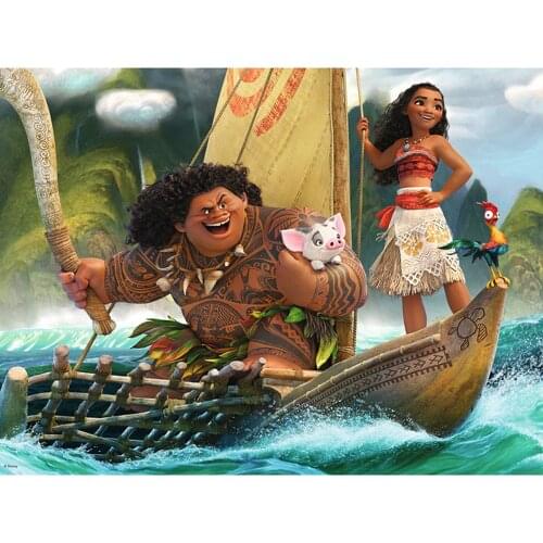 5D diamond painting Cross stitch full drill square DIY Diamond embroidery Moana Diamond Mosaic Cartoon Home Decoration gifts