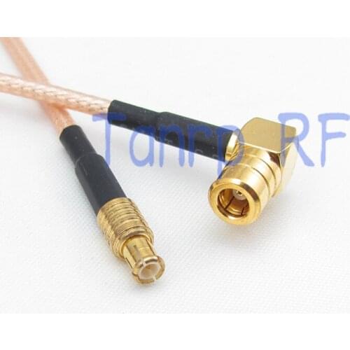 8in MCX male to SMB male right angle RF adapter connector 20CM Pigtail coaxial jumper cable RG316 extension cord