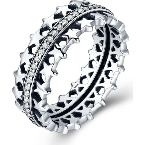 CTR4 Tiny Fashion Jewelry Silver Color Finger Rings For Women Wedding Silver Jewelry