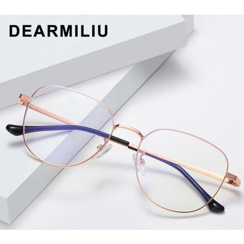 DEARMILIU 2020 new Blue light blocking glasses Flat mirror male UV400 flat light goggles ladies metal frame glasses 2114