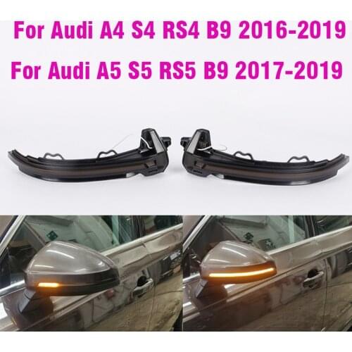 For Audi A4 S4 RS4 B9 2016-2019 A5 S5 RS5 Dynamic Turn Signal LED Light Side Wing Rearview Mirror Indicator Sequential Blinker