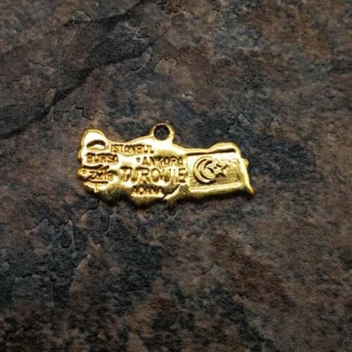 Emblem of Turkey Logo of TUR Gold Rosary Muslim tassel