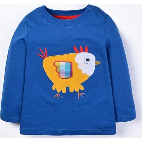 Jumping meters Boys Tshirt girls Boy Clothes Forklift Pattern Children T shirts Toddler Boy Long Sleeve Tops Tee Brand boy shirt