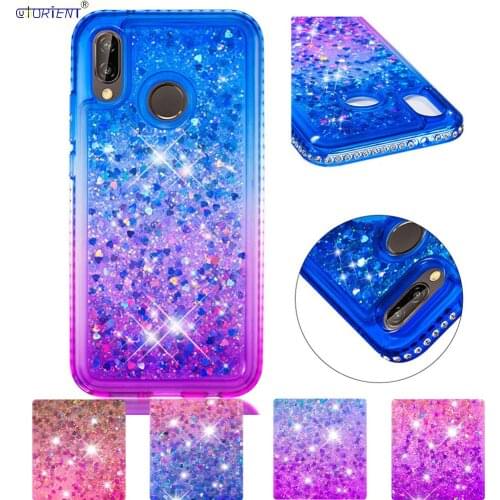 Huawei P20 Lite Glitter Case ANE-LX1 ANE-L21 ANE-L01 Cute Bling Liquid Quicksand Cover ANE LX1 L21 L01 Soft TPU Shockproof Cases