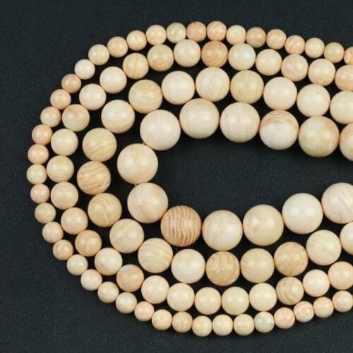 Natural Gem Hazel Shell Beads Round Loose Spacer Beads 15''6/8/10/12mm For Jewelry Making DIY Ear Bracelets Accessories