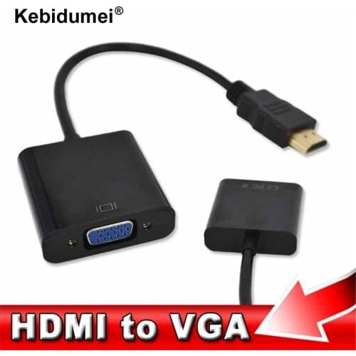1080P VGA Converter Adapter Cable for All-In-One PC Tablet Notebook Desktop to HDTV Monitor Projector HDMI-compatible to VGA