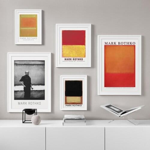 World Famous MARK ROTHKO Abstract Colorful Exhibition Poster Print Canvas Painting Art Pictures Bedroom Modern Home Wall Decor