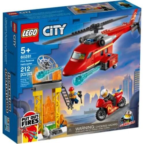 Lego 60281 City Fire Rescue Helicopter great birthday gift creative kids 212 pcs children cool toys enjoy build playset fans