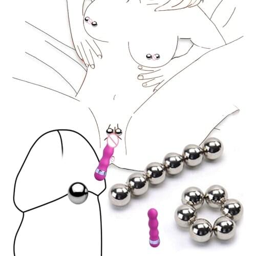 Female BDSM Bondage No Vibator Sex Toys For Woman Couples Ultra Powerful Magnetic Orbs Nipple Clamps Vagina Clitoris Sex Shop