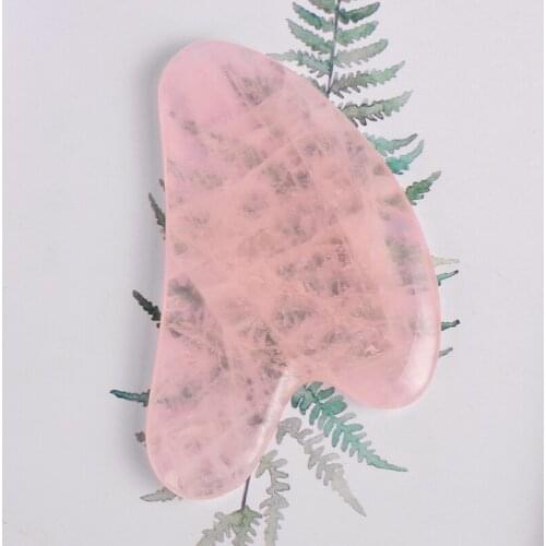 Natural Rose Quartz Sliming Facial Relax Massager Jade guasha Massage Stone Back Foot Scraper Tool Face Lift Skin Health Care