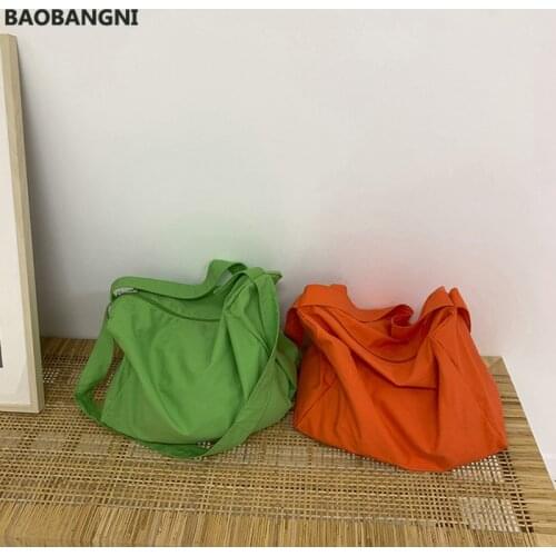 Fashion Fanny Pack For Women Orange Green Canvas High Capacity Bag Womens Single Shoulder Crossbody Large Simple Versatile