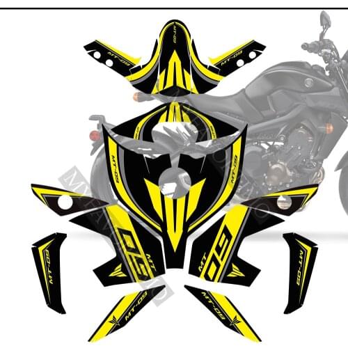 For Yamaha MT09 MT FZ 09 Stickers Tank Pad Protector Fairing Motorcycle Knee Decal Fender Windshield 2016 2017 2018 2019 2020