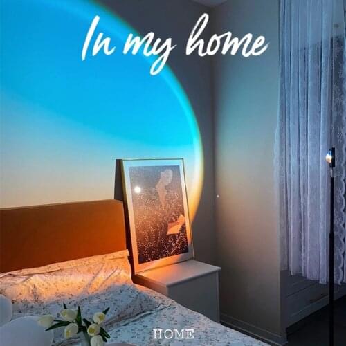 New LED Sunset Projection Light Breaking Dawn Coastline Beach Lamp Atmosphere Decorative Lighting for Home Bedroom Decoration