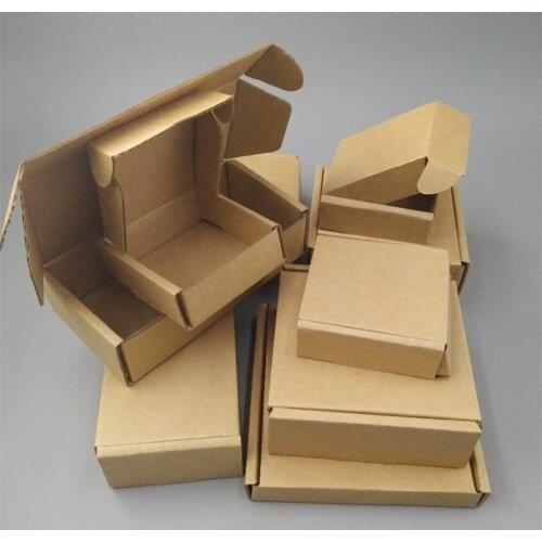 Wholesale 300pcs Mini Kraft Paper Gift boxese for Shipping Small White Paper box For Postal Packaging