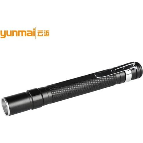 Wholesale XPE LED Strong Light Flashlight Mini LED Flashlight Pen Shape Telescopic Zoom Pen Clip Flashlight