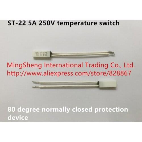 Original new 100% 5A 250V ST-22 80 temperature switch 80 degree normally closed protection device