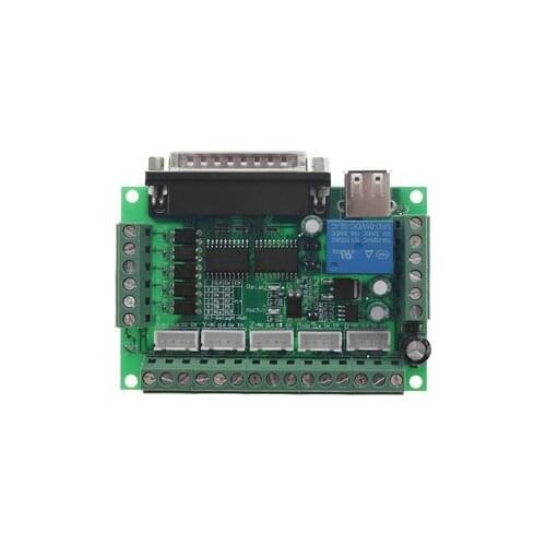 Engraving machine 5-axis stepper motor driver interface board control board with optocoupler isolation with USB cable