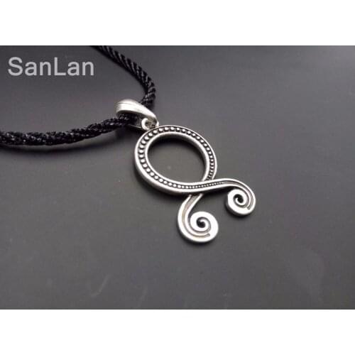 SanLan Brand 12pcs troll cross necklace vikings protection pagan norse pendant swedish folklore amulet