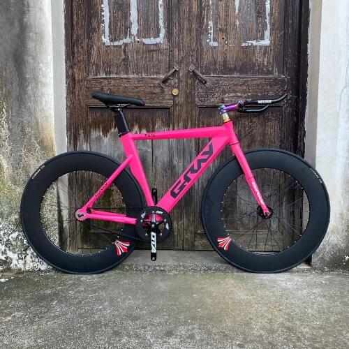 Gray Track Bike Single Speed Fixie Bike 52cm Fixed Gear Bicycle 700C with 90MM Aluminum alloy bike frame