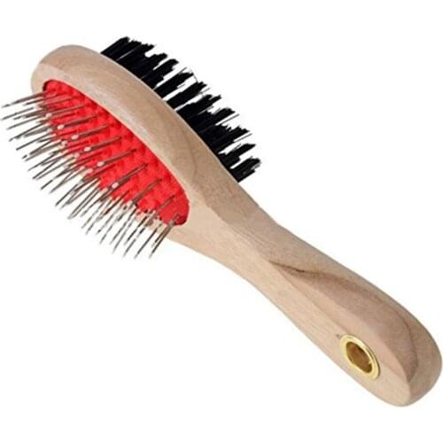 Pet Cleaning Brush Pet Dog Cat Grooming Cleaning Dual Side Brush Comb Hair Fur Shedding Tool