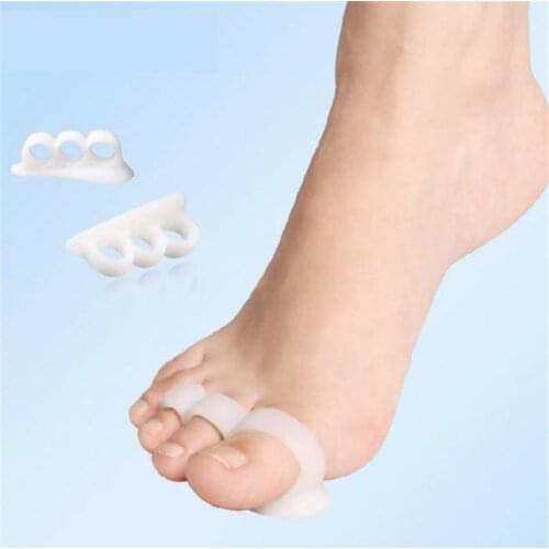 1Set Silicone Toe Separators Bunion Correctors Hallux Valgus Corrector Foot Finger Splitter Thumb Spacer Feet Spreader