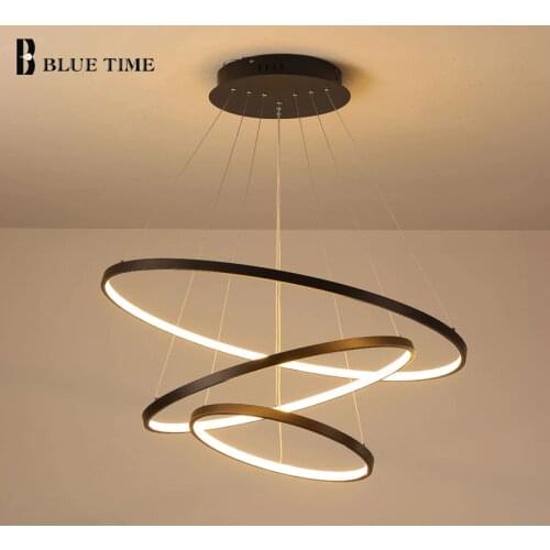 Lampara Colgante Modern LED Chandelier Hanging Lamp Rings Ceiling Chandelier Lighting For Living room Dining Room Light Fixtures