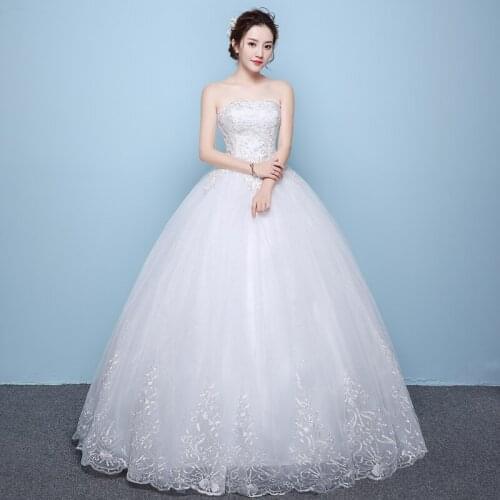 Wedding Dress Princess New Lace Up Ball Gowns Wedding Dresses Bride Flower Dresses
