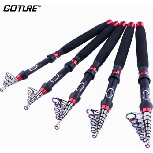 Goture High Carbon Telescopic Fishing Rod Portable Spinning Fishing Rod Pole Great Quality Travel Sea Boat Rock Fishing Rod